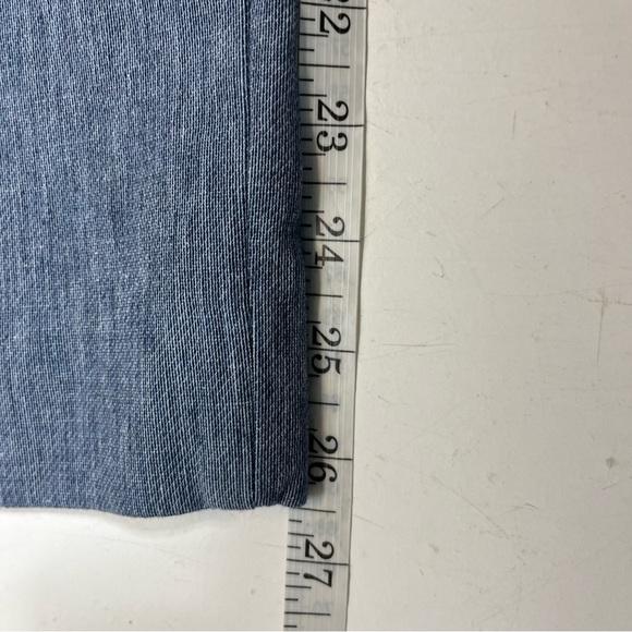 Banana Republic Sloan Texture Mid-Rise Pants in Blue Grey Cotton Viscose, 6 - Picture 13 of 13